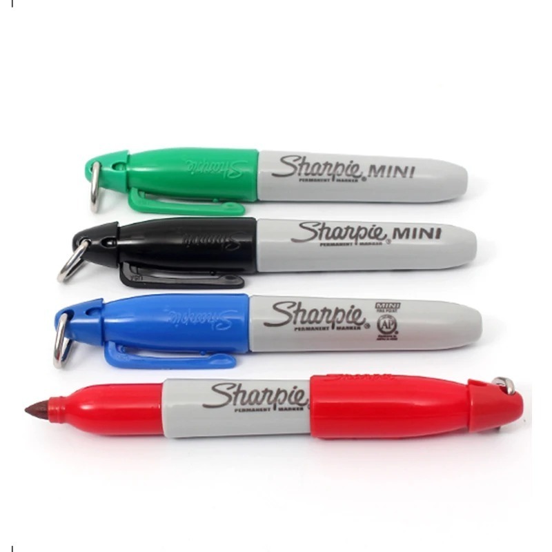 1 Chiếc Sharpie MiNi Bút Đánh Dấu 9cm Siêu Ngắn Túi golf Bút Đánh Dấu Có Móc Treo Bút Gel