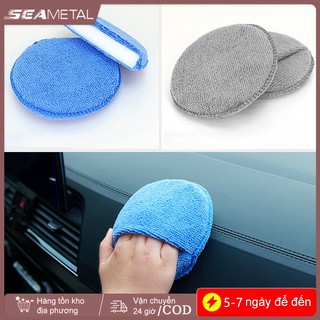 SEAMETAL 5 Chiếc Xe Sáp Ba Lan Bọt Biển 5 Inch Xe Chi Tiết Sáp Applicator Miếng Lót Túi Tròn Microfiber Bọt Biển Dụng Cụ Vệ Sinh Xe Hơi