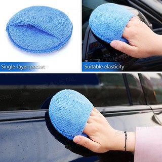 SEAMETAL 5 Chiếc Xe Sáp Ba Lan Bọt Biển 5 Inch Xe Chi Tiết Sáp Applicator Miếng Lót Túi Tròn Microfiber Bọt Biển Dụng Cụ Vệ Sinh Xe Hơi
