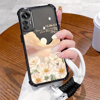 Ốp Lưng Cho Xiaomi 12 12s 12x 12 Pro 12s Pro Thẩm Mỹ Hoa Và Hoàng Hôn Họa Tiết Đẹp Vỏ Điện Thoại Mạ Điện TPU Mềm Chống Sốc Miễn Phí Dây Buộc