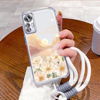 Ốp Lưng Cho Xiaomi 12 12s 12x 12 Pro 12s Pro Thẩm Mỹ Hoa Và Hoàng Hôn Họa Tiết Đẹp Vỏ Điện Thoại Mạ Điện TPU Mềm Chống Sốc Miễn Phí Dây Buộc