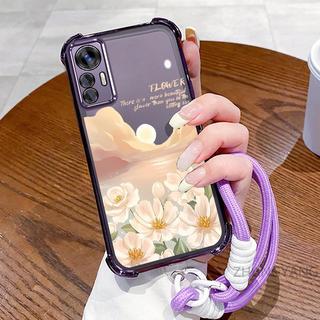 Ốp Lưng Cho Xiaomi 12 12s 12x 12 Pro 12s Pro Thẩm Mỹ Hoa Và Hoàng Hôn Họa Tiết Đẹp Vỏ Điện Thoại Mạ Điện TPU Mềm Chống Sốc Miễn Phí Dây Buộc