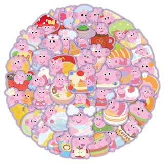 103 Chiếc Hoạt Hình Peppa Pig Sticker George Pig Graffiti Mẫu Giáo Bé Trai Bé Gái Phần Thưởng Miếng Dán