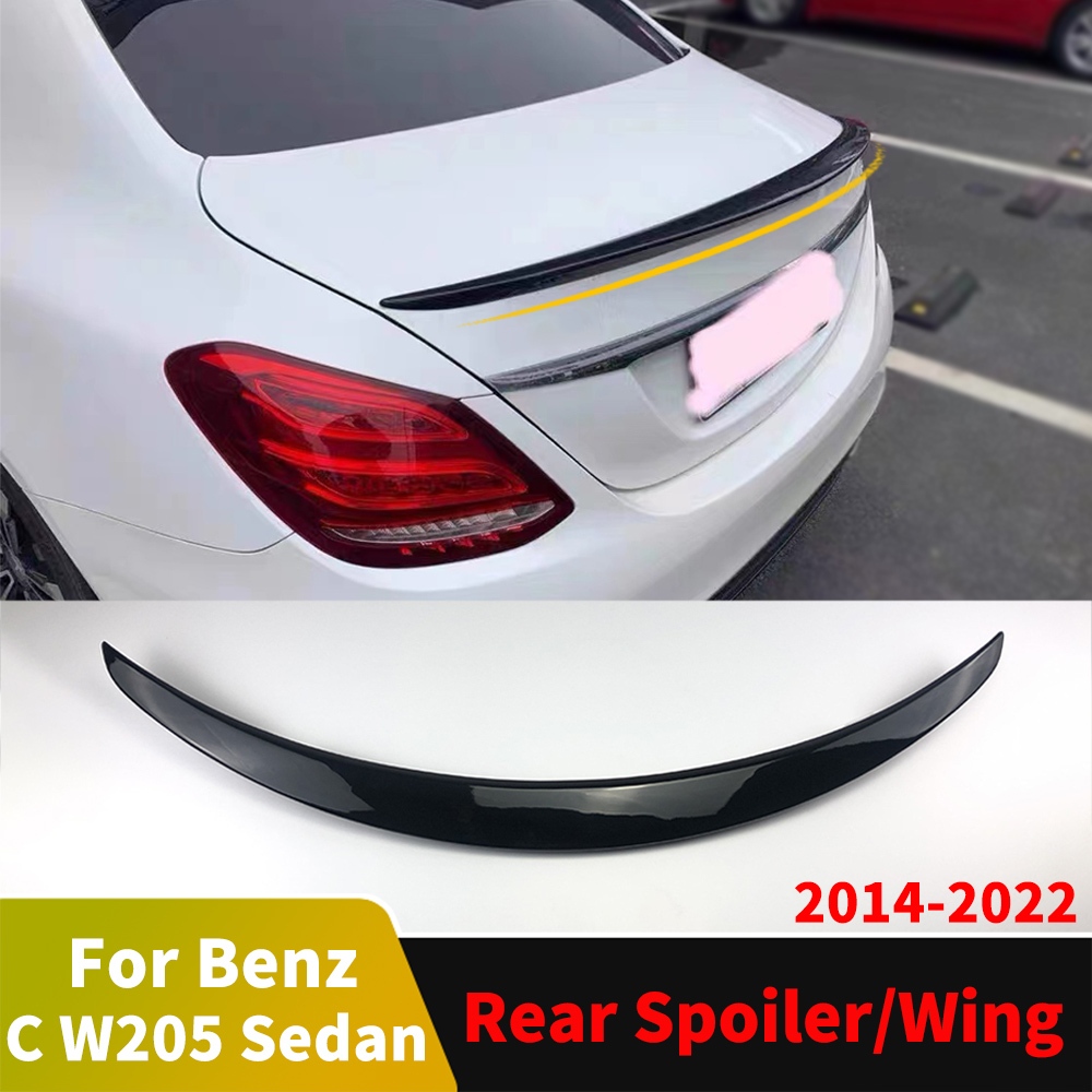 Dành Cho Xe Mercedes Benz C W205 Sedan Và C63 C43 4Door 2014 2015 2016 2017 2018 2019 2020 2021 2022 Phía Sau AMG Phong Cách Xẻ Tà Cánh Đuôi Không Khí Trang Trí Boot Lip Refit Viền