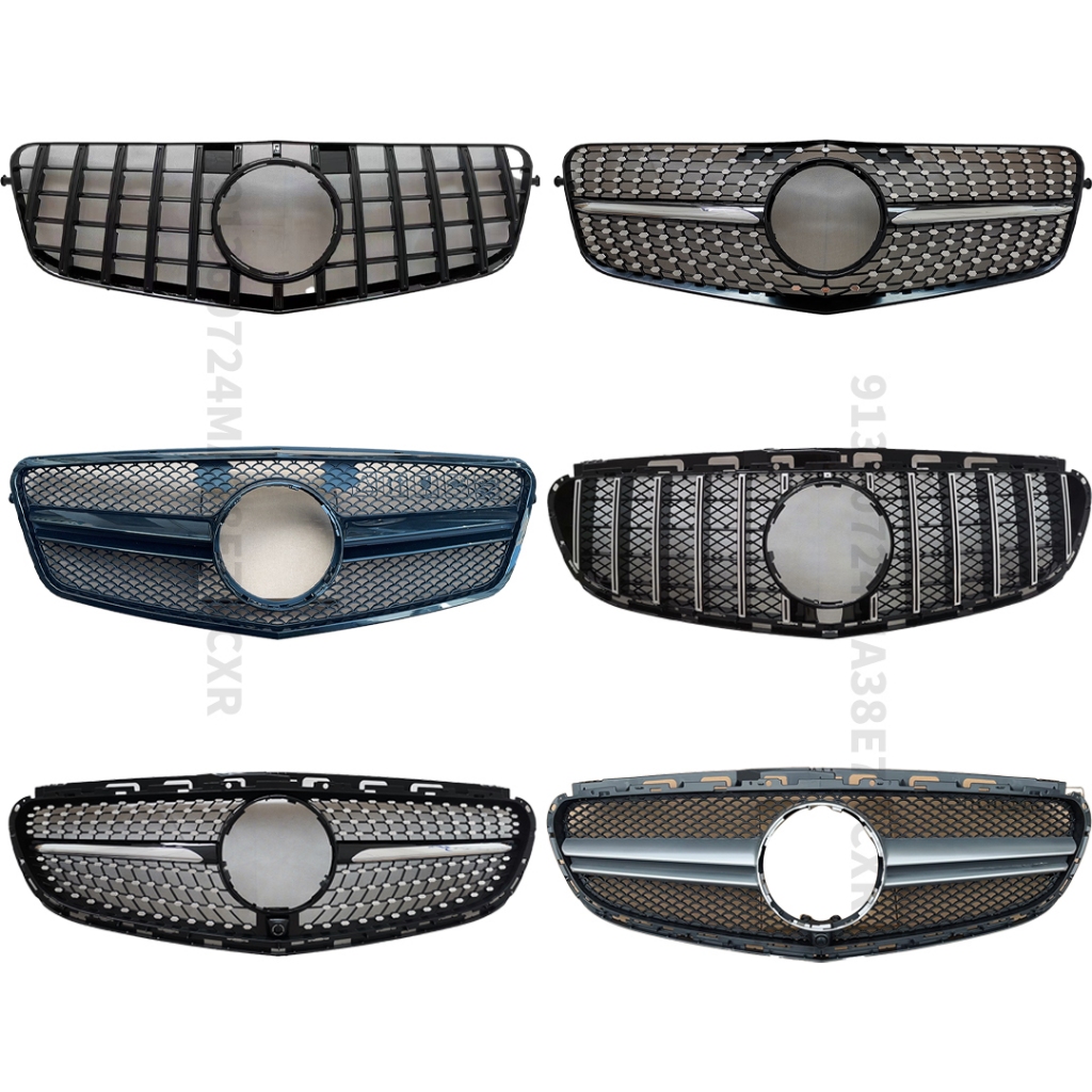 Dành Cho Xe Mercedes Benz E Lớp W212 2009 2010 2011 2012 2013 2014 2015 GT Kim Cương Phía Trước Tản Nhiệt Lưới Hood Lưới Tản Nhiệt Ốp Lưng Nướng Thay Thế Một Phần Điều Chỉnh Tái Trang Bị