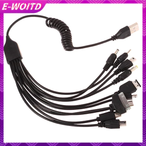 E-woitd 1Pc 10 Trong 1 Micro USB Đa Pin Cáp Sạc Đa Năng USB Adapter Cáp Dây Dữ Liệu Dây Cáp Truyền Dữ Liệu HNVN