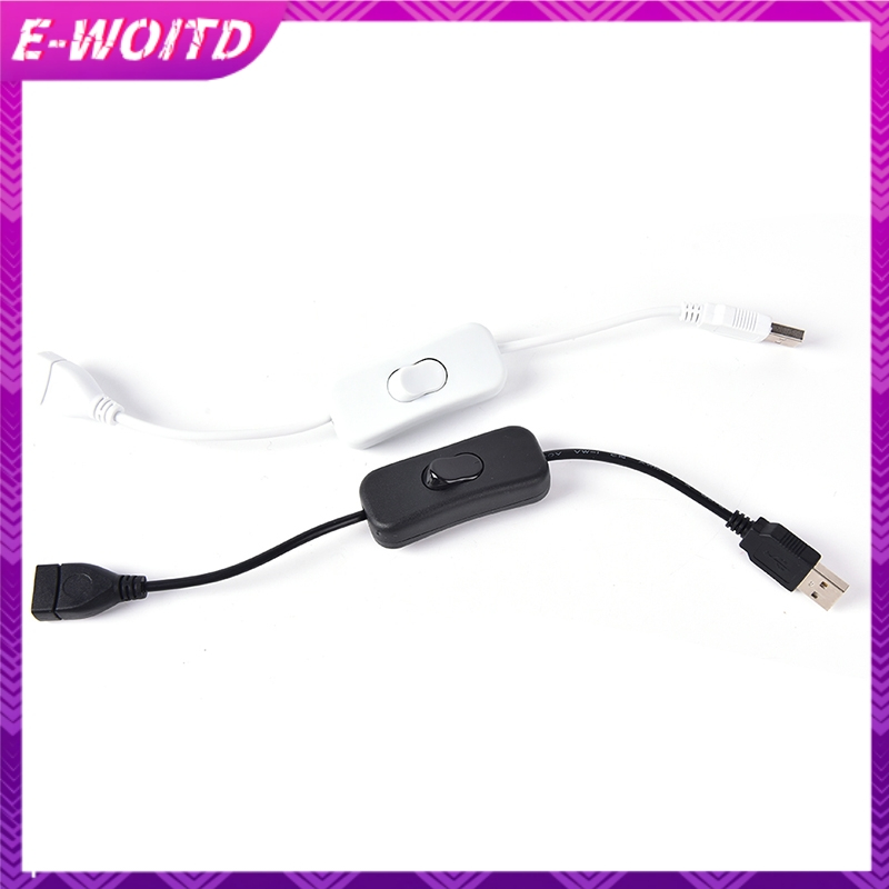 Cáp USB E-WOITD Nam sang Nữ BẬT TẮT Cáp Chuyển Đổi Đèn LED Dây Nguồn 2 Màu HNVN