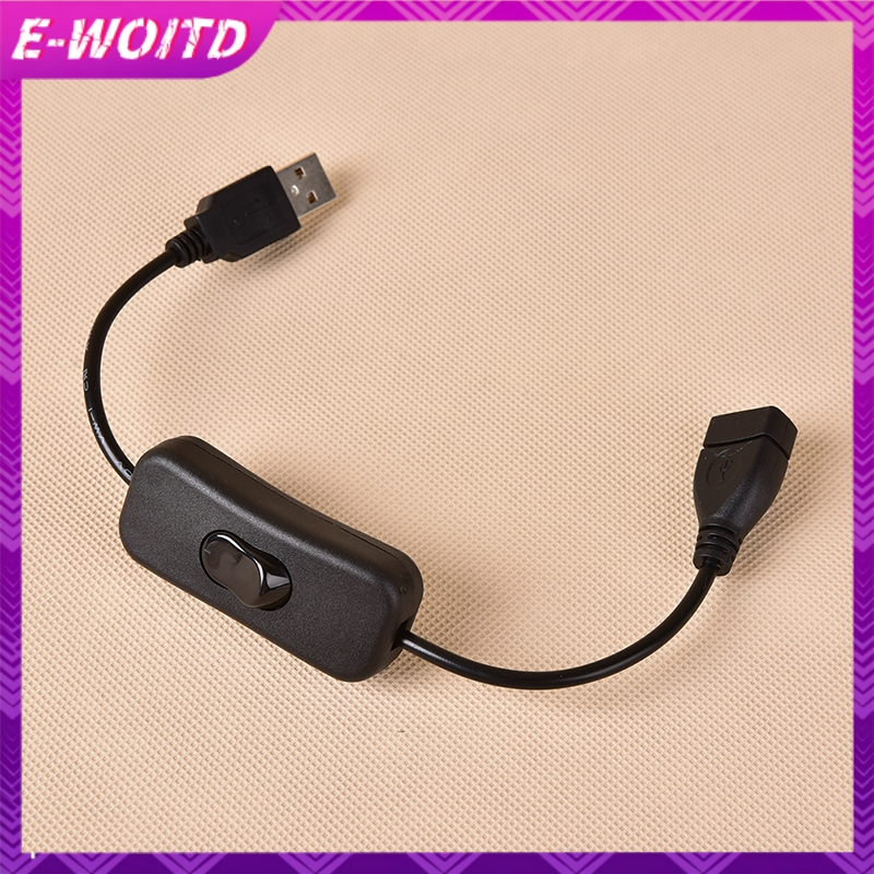 Cáp USB E-WOITD Nam sang Nữ BẬT TẮT Cáp Chuyển Đổi Đèn LED Dây Nguồn 2 Màu HNVN