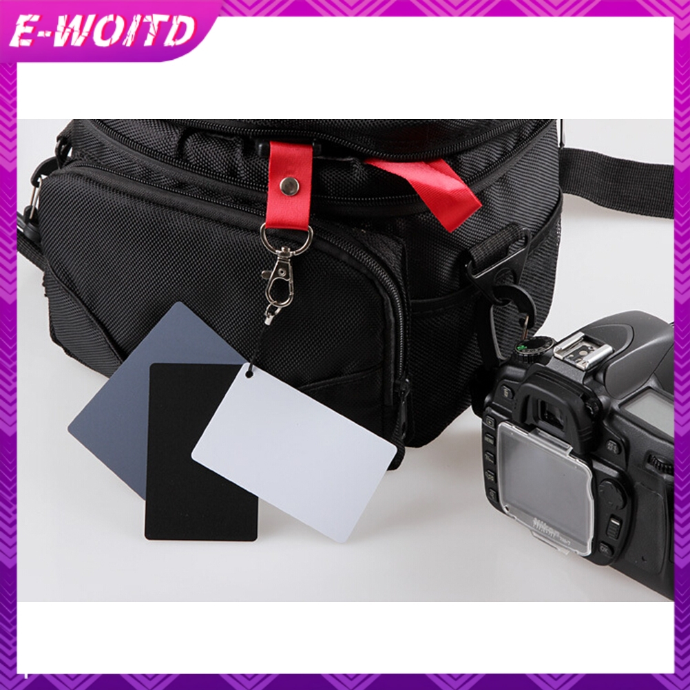 E-woitd 3 trong 1 Pocket-Size Kỹ Thuật Số Trắng Đen Xám Cân Bằng Thẻ 18% Xám Chất Lượng HNVN