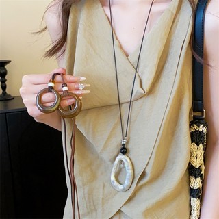 Vòng cổ hình bầu dục boho, phù hợp làm phụ kiện thời trang mỗi ngày