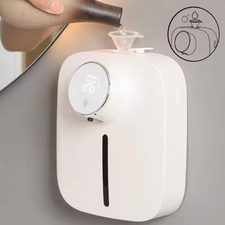 Youpin Máy phân phối xà phòng tự động treo tường Cảm biến hồng ngoại đa chức năng LED Màn hình kỹ thuật số Xốp không chạm USB có thể sạc lại