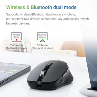 Chuột Bluetooth Không Dây Acer M155 Bluetooth 5.0 / 2.4G Kết Nối Chế Độ Kép Type-C Sạc 800 / 1200 / 1600DPI Cho Công Việc / Học Tập / Chơi Game