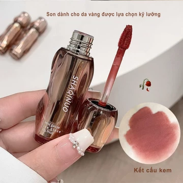 SHAQINUO Son Môi Lì Mờ Lipstick Son bóng lì Son dành cho da vàng được lựa chọn kỹ lưỡng