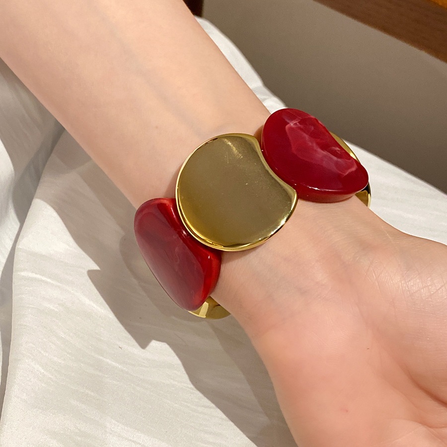 Thời trang đơn giản acrylic retpret retpress vòng tay nối vòng tay cá nhân trang trí tay retro được cá nhân hóa cá nhân