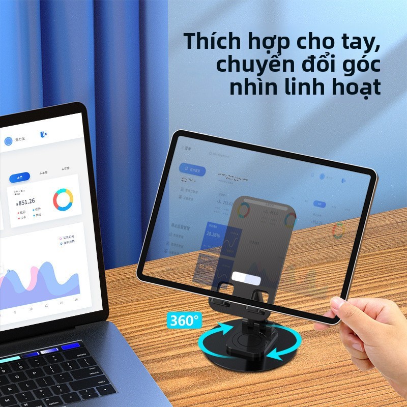 Giá đỡ điện thoại di động Khung hỗ trợ có thể gập lại để bàn AT64