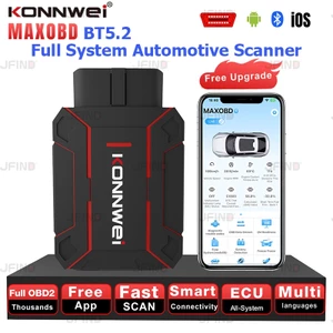 KONNWEI MAXOBD OBD2 Tất cả các hệ thống Máy quét ô tô Bluetooth 5.2 cho iOS Android OBDII Công cụ quét chẩn đoán ô tô Động cơ ABS Báo động lỗi Đầu đọc mã Ứng dụng miễn phí