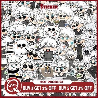 120 Chiếc Anime Chibi Jujutsu Kaisen Dán Graffiti Decal DIY Điện Thoại Laptop Miếng Dán Đồ Chơi Trẻ Em