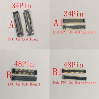 1-10 Cái Màn Hình Lcd Đầu Nối FPC Cắm Usb Cho Samsung A10 A105 M20 M205 M10 M105 A300 A3 2015 Galaxy Sạc 34 48 Pin Jac Liên Hệ A105F A3009 M105F M205F