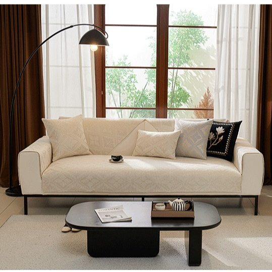 Vỏ bọc ghế sofa, Đa chức năng hiện đại chống trượt Chenille Sofa Chăn-Pet Bảo vệ, Thích hợp cho ghế sofa hình chữ L