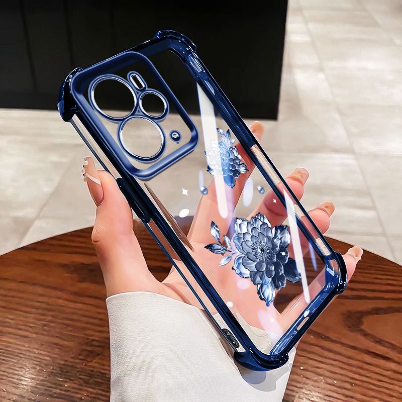 Ốp Điện Thoại Chống Rơi YBD Cho Realme 14 Pro Plus Realme 14T 5G Pha Lê Sáng Kim Cương Hoa Hồng Bảo Vệ Toàn Diện Ốp Lưng Trong Suốt