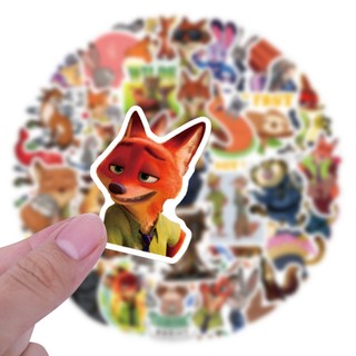 62 Chiếc Dễ Thương Disney Zootopia Dán Hoạt Hình Judy Hopps Nick Wilde Anime Đề Can DIY Laptop Trẻ Em Đồ Chơi