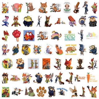 62 Chiếc Dễ Thương Disney Zootopia Dán Hoạt Hình Judy Hopps Nick Wilde Anime Đề Can DIY Laptop Trẻ Em Đồ Chơi