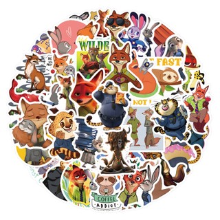 62 Chiếc Dễ Thương Disney Zootopia Dán Hoạt Hình Judy Hopps Nick Wilde Anime Đề Can DIY Laptop Trẻ Em Đồ Chơi