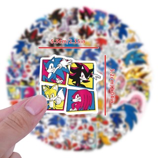 63 Chiếc Trò Chơi Sonic Dán Hoạt Hình Nhím Graffiti DIY Hành Lý Notebook Miếng Dán Trẻ Em Quà Tặng