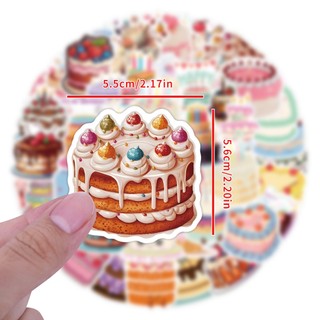 56 Chiếc Bánh Sinh Nhật Miếng Dán Hoạt Hình Graffiti DIY Laptop Guitar Quà Tặng Chống Thấm Nước Miếng Dán Đồ Chơi Trẻ Em