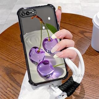 Ốp Lưng Cho iPhone 7 Plus iPhone 8 Plus Mạ Điện Bốn Góc Chống Sốc Vỏ Điện Thoại Thẩm Mỹ Pha Lê Hoa Văn Hoa Quả Thiết Kế Mới Miễn Phí Treo Dây
