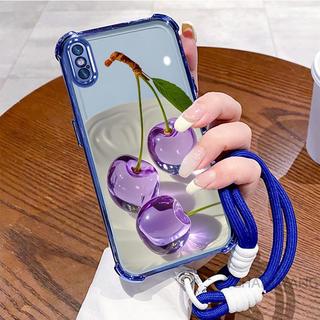 Ốp Lưng Cho iPhone X Xs Xr Xs Max Mạ Điện Bốn Góc Chống Sốc Vỏ Điện Thoại Thẩm Mỹ Pha Lê Hoa Văn Hoa Quả Thiết Kế Mới Miễn Phí Treo Dây