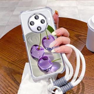 Ốp Lưng Cho OPPO reno 12F 5G Mạ Điện Bốn Góc Chống Sốc Vỏ Điện Thoại Thẩm Mỹ Pha Lê Hoa Văn Hoa Quả Thiết Kế Mới Miễn Phí Treo Dây
