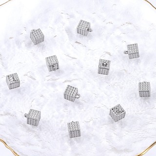 Mặt dây chuyền vuông bằng thép không gỉ Colorfast Thời trang Baita DIY Vòng tay Phụ kiện trang sức