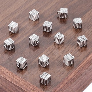 Mặt dây chuyền vuông bằng thép không gỉ Colorfast Thời trang Baita DIY Vòng tay Phụ kiện trang sức
