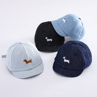 Mũ thêu màu trơn cho trẻ em Mũ bóng chày Denim cho bé trai Thích hợp cho bé 6-24 tháng tuổi