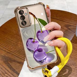 Ốp Lưng Dành Cho Samsung A26 A36 5G A56 5G Vỏ Điện Thoại Chống Sốc Bốn Góc Thẩm Mỹ Pha Lê Hoa Văn Hoa Quả Thiết Kế Mới Miễn Phí Treo Dây