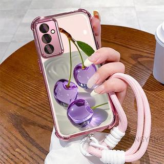 Ốp Lưng Dành Cho Samsung A26 A36 5G A56 5G Vỏ Điện Thoại Chống Sốc Bốn Góc Thẩm Mỹ Pha Lê Hoa Văn Hoa Quả Thiết Kế Mới Miễn Phí Treo Dây