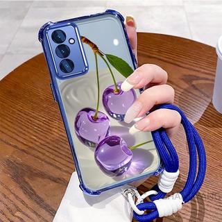 Ốp Lưng Dành Cho Samsung A26 A36 5G A56 5G Vỏ Điện Thoại Chống Sốc Bốn Góc Thẩm Mỹ Pha Lê Hoa Văn Hoa Quả Thiết Kế Mới Miễn Phí Treo Dây