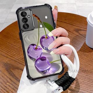 Ốp Lưng Dành Cho Samsung A26 A36 5G A56 5G Vỏ Điện Thoại Chống Sốc Bốn Góc Thẩm Mỹ Pha Lê Hoa Văn Hoa Quả Thiết Kế Mới Miễn Phí Treo Dây