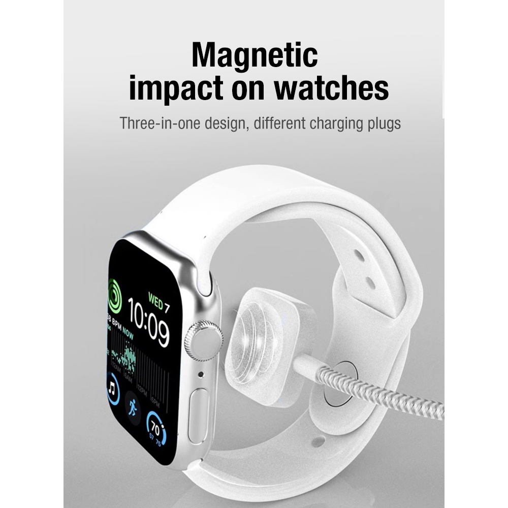 Cáp sạc Type-C Một cho ba cáp sạc Bộ sạc di động Cáp iPhone Type-C C cho Apple Watch S11 SE3 Ultra3 S10 S9 S8 SE S7 S6 Ultra 49mm 46mm 42mm 40mm 44mm 41mm 45mm