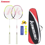 Kawasaki 2 Vợt Cầu Lông Cặp Vợt Mới KD-1PRO KC-081 & KD-3 Sợi carbon Bền Siêu Nhẹ Cho 3 Chiếc Con Quay + 2 Chiếc Tay Cầm — ảnh 4