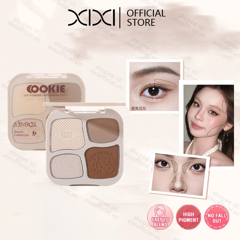 XIXI Facial Highlighter Makeup Palette Face Matte Shadow Lasting Glow Brighten Contour Shimmer Powder Cosmetics NO.J118