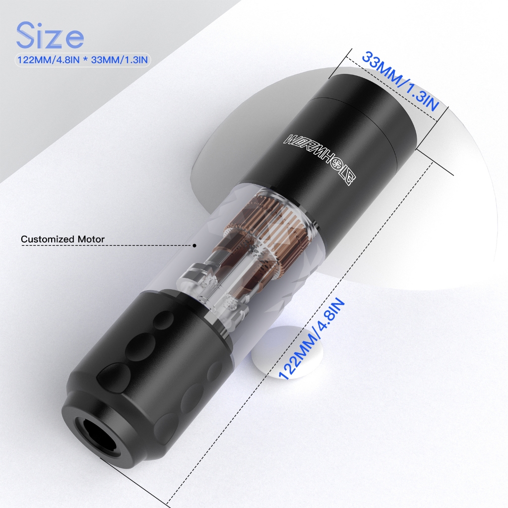 Máy xăm không dây, súng xăm với bút xăm pin hiển thị thông minh 1500mAh