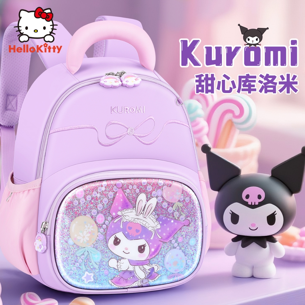 【Kindergarten Bag】Kuromi Schoolbag Mẫu Giáo Phong Cách Học Sinh 3-7 Tuổi