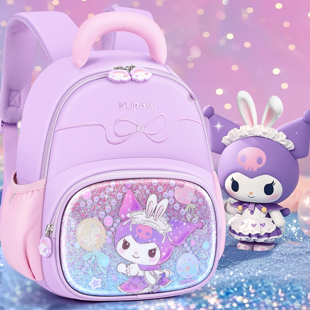 【Kindergarten Bag】Kuromi Schoolbag Mẫu Giáo Phong Cách Học Sinh 3-7 Tuổi