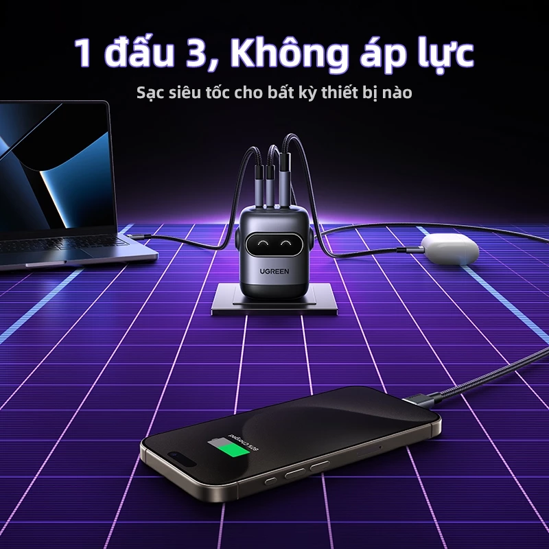 Sạc cùng lúc 3 thiết bị