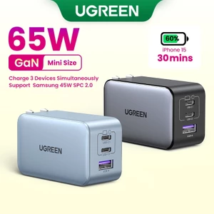 UGREEN GaN 65W USB C Sạc Nhanh QC4.0 QC PD3.0 PD USB-C Loại C Sạc USB Nhanh Cho iPhone 13 Pro Max Macbook