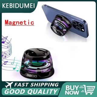 Loa Bluetooth di động G200 RGB Chiếu sáng Loa từ tính BT5.3 Hộp âm thanh Mini 7 giờ Phát lại Giá đỡ điện thoại