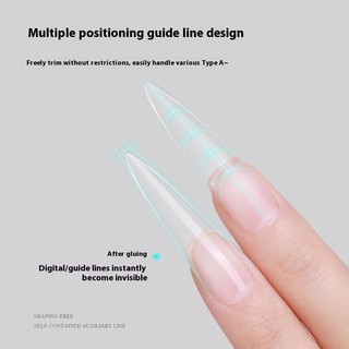 ANNIES 240PCS Pha Lê Miếng Dán Móng Tay-Đầm Phụ Trợ Thế Hệ Thứ Năm Miếng Dán Móng Tay Pha Lê Độ Trong Suốt Cao Liền Mạch Mũi Nhọn Miếng Dán Đầy Đủ Mở Rộng Làm Móng Tay