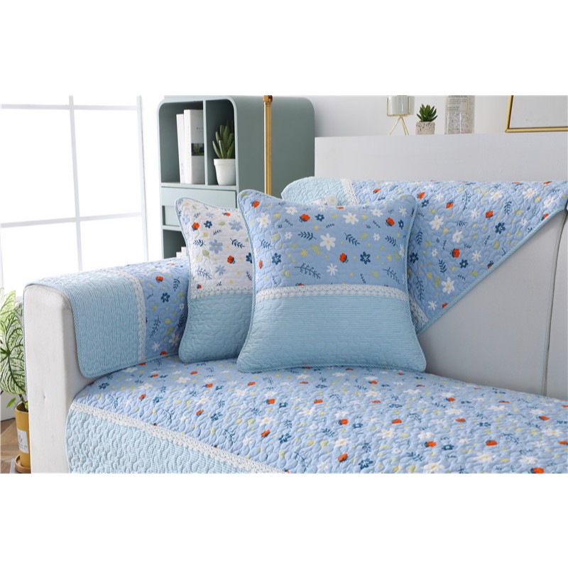 Vỏ Bọc Đệm Ghế Sofa Đơn / Đôi Bằng Vải Cotton Chống Trượt Hiện Đại